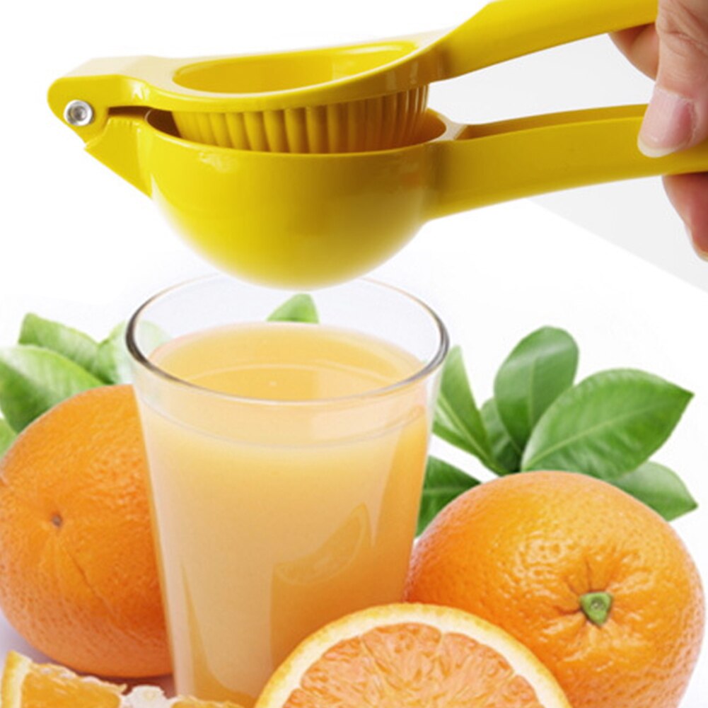 1pc Lemon Squzeer Handle Press Fruit Strainer Juicer Multifunctional Tool Useful Manual Yellow High
