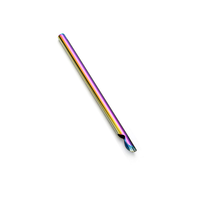 Grande paille en métal réutilisable, 15mm, pour Bubble Tea Milkshake, en acier inoxydable 304, ensemble de pailles à boire, Bar Boba Tubes droits: multicolor