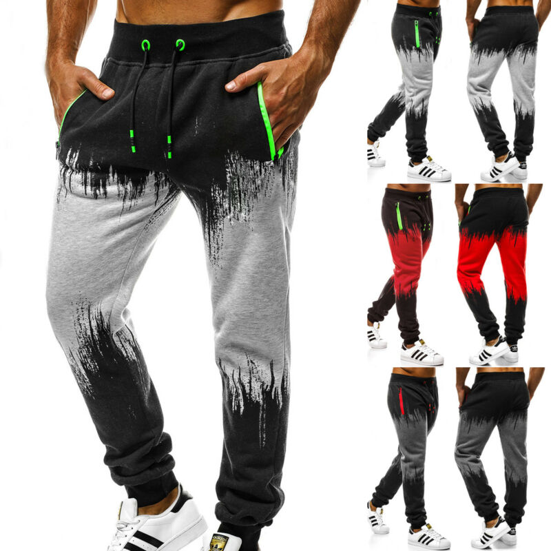 Men's Fleece Lined Casual Sports Track Suit Workout Sweat Pants Gym Trackies Mens Running Jogging Trousers M-3XL