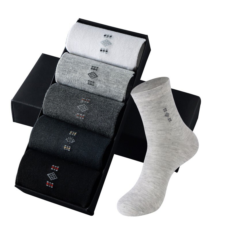 Chaussettes géométriques pour hommes, petites entreprises, pour travail OL, , offre spéciale, en coton, de bonne , 10 pièces =(5 paires), , décontracté
