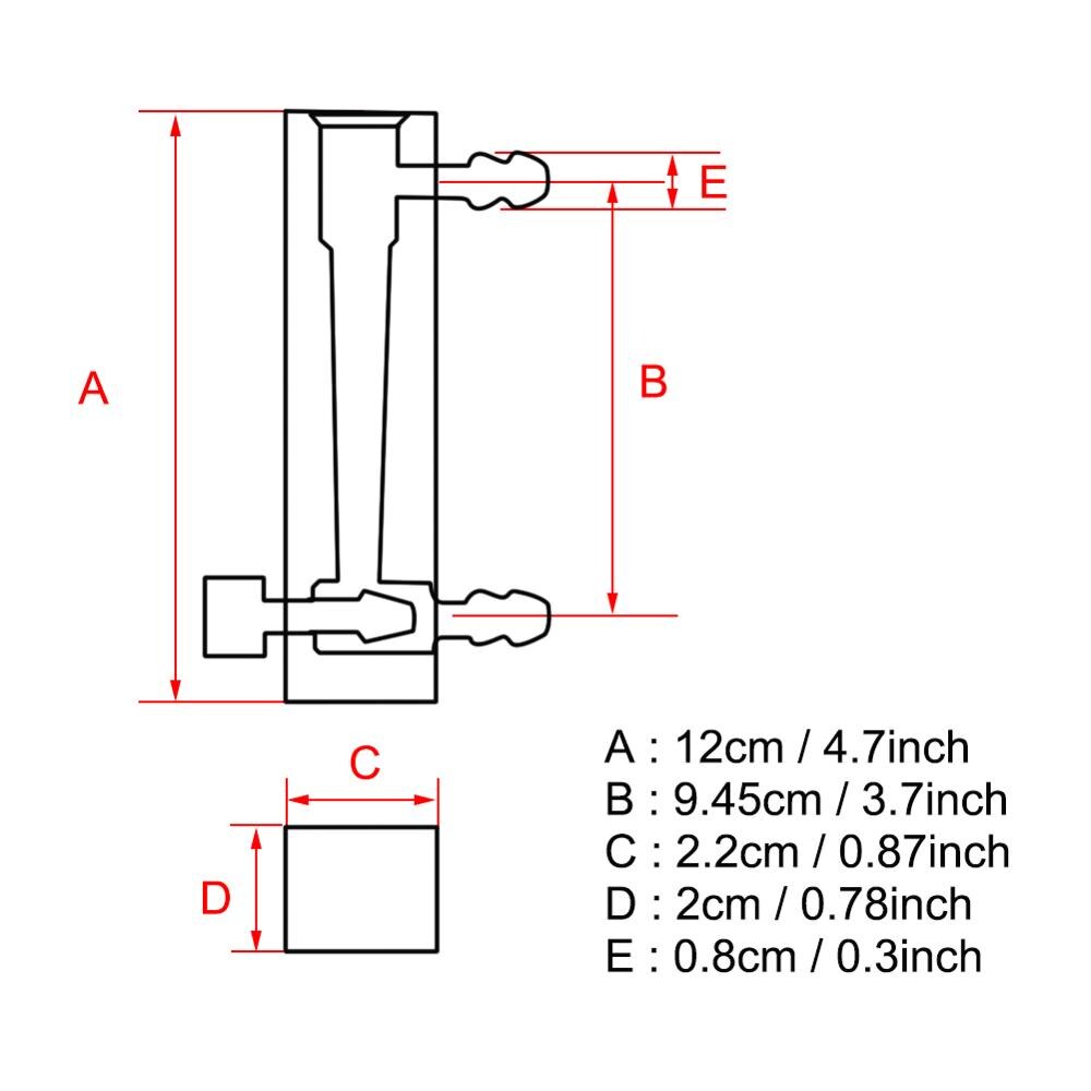 LZQ-7 Flowmeter 0.6Mpa 1-10LPM Flow Meter Acryl Gas Lucht Zuurstof Flowmeter Countor Indicator O2 Met Regelklep Connector