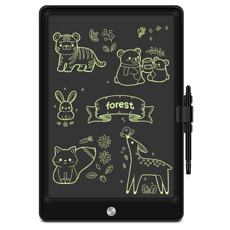 12 Inch LCD Writing Tablet Electronic Digital Electronic Graphics Drawing Board ultra-thin Drawing Tablet with pen: Black