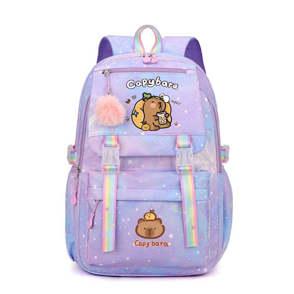 capibara Mochila Feminina capibara Zaino per bambini Borse da scuola Zaino per computer portatile per ragazze adolescenti Zaini da viaggio per donna: Oro