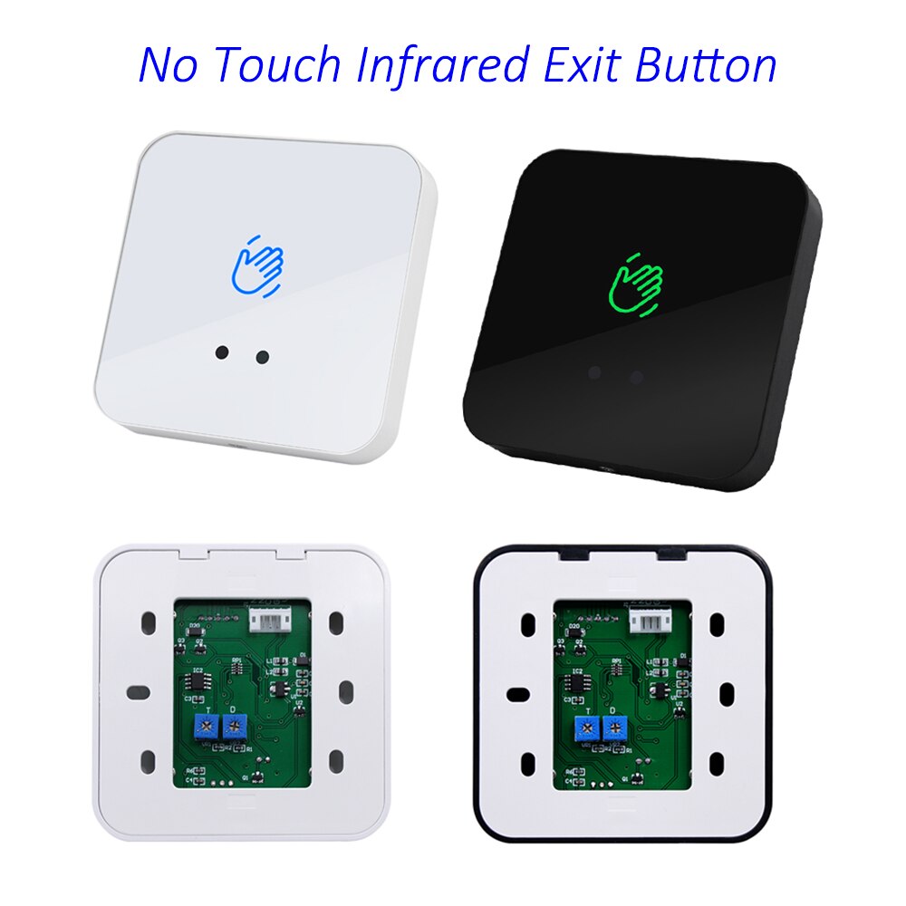 DC12V 24V Surface Installation Thin No Touch Infrared Contactless Door Release Switch Access Control Exit Button