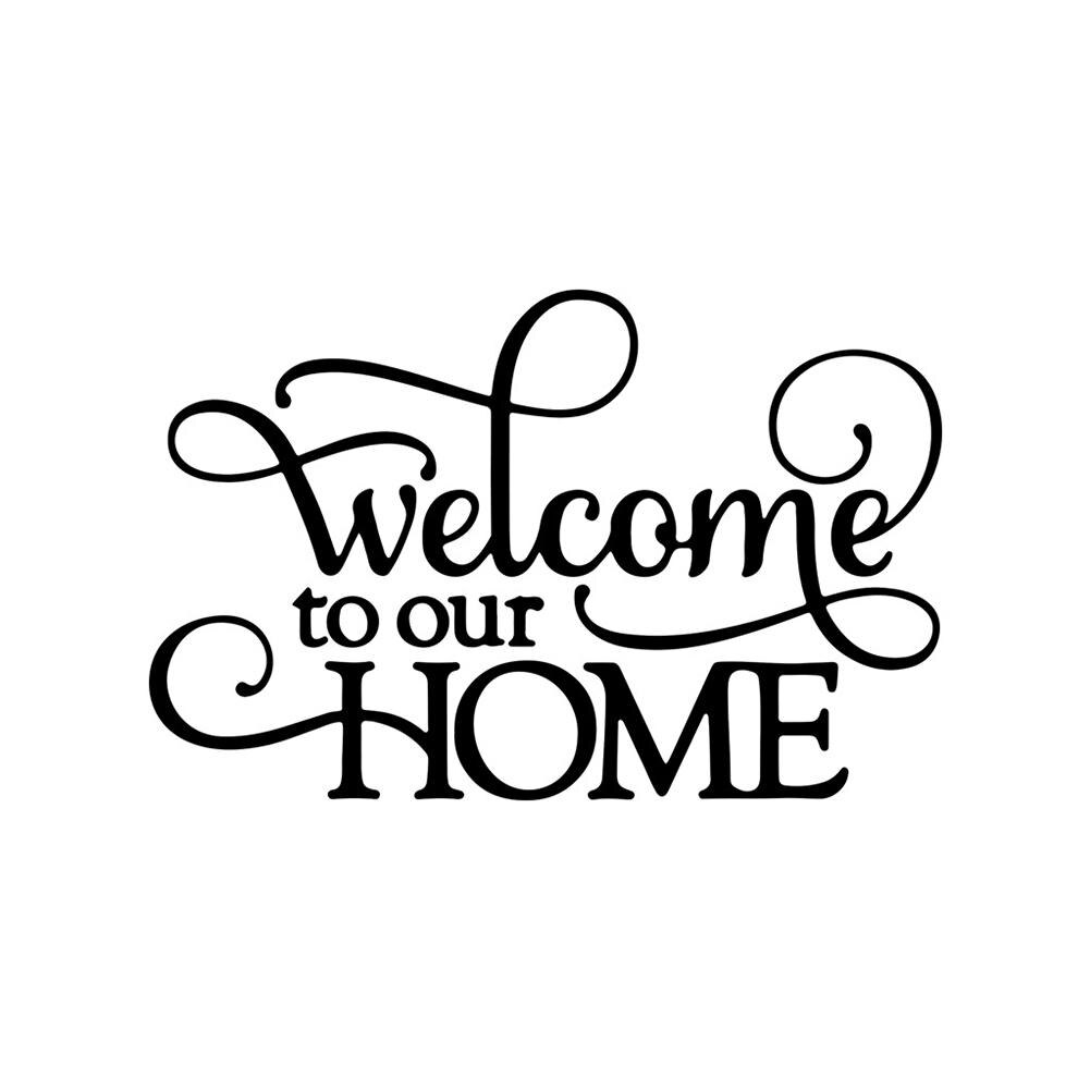 AsyPets Welcome to Our Home Wall Sticker Home Waterproof Decal Decoration: Default Title