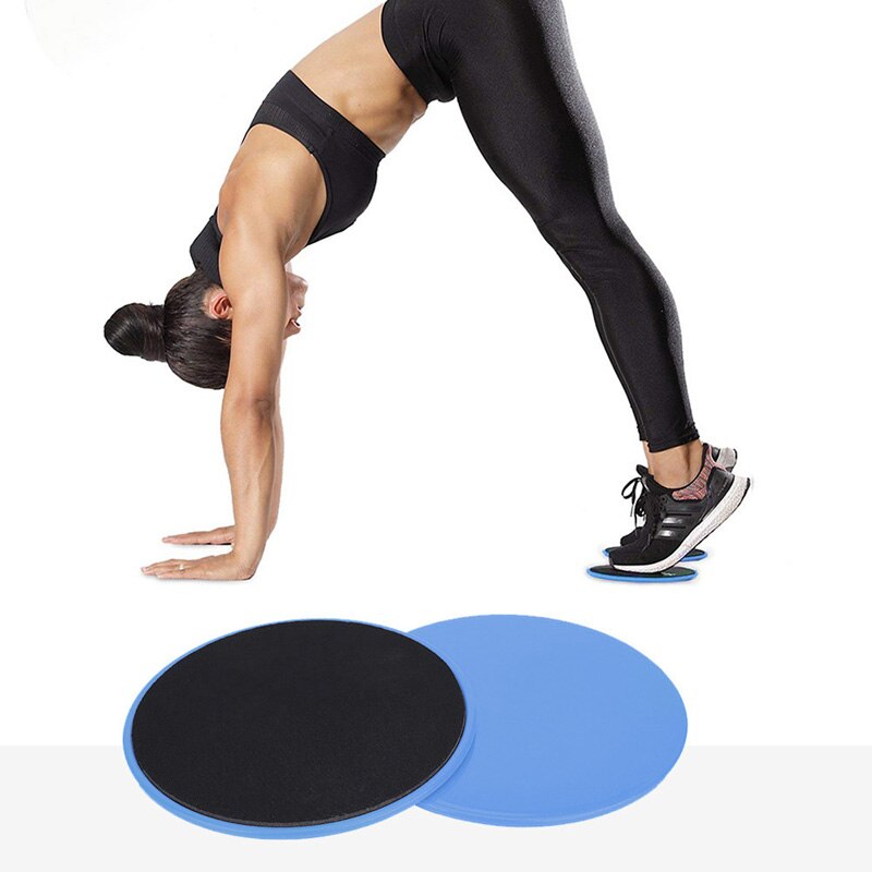 2 stk. skiver skyder fitness disk gym tilbehør øvelse glideplade til yoga gym abdominal core trænings sport  #y7