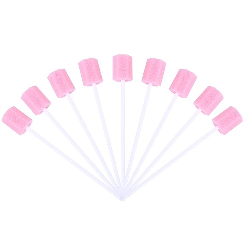 100 Stuks Wegwerp Wattenstaafjes Wegwerp Spons Swabs Mondverzorging Gebitsreiniging Mond Swabs