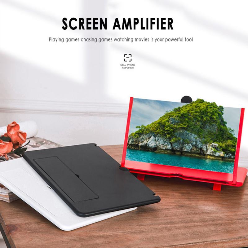 Thin Foldable Mobile Phone Amplifier Magnifier Fordable 3D Amplifier Video 10/12 Inch Drawable 3D Mobile Phone Screen Amplifier