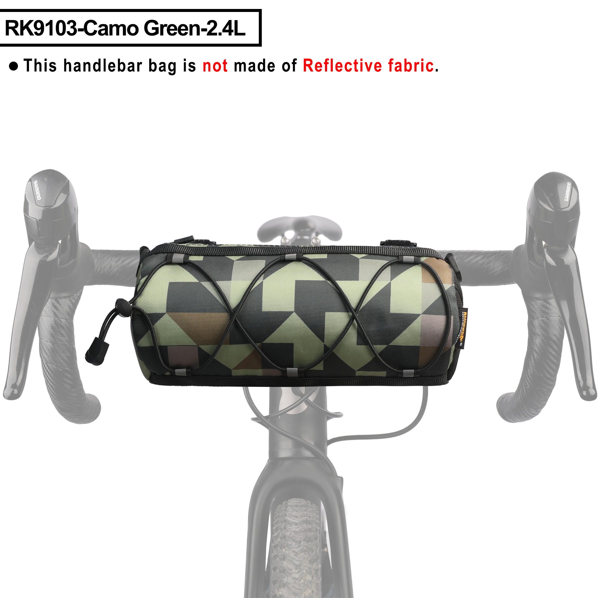 Rhinowalk Fahrradtasche, Lenkertasche, 2,4 l, großes FassungsvermöGen, reflektierende Fahrradtasche oder andere Farben, MTB, Rennrad, Fahrradrahmen, Schlauchtasche: Marine Blau