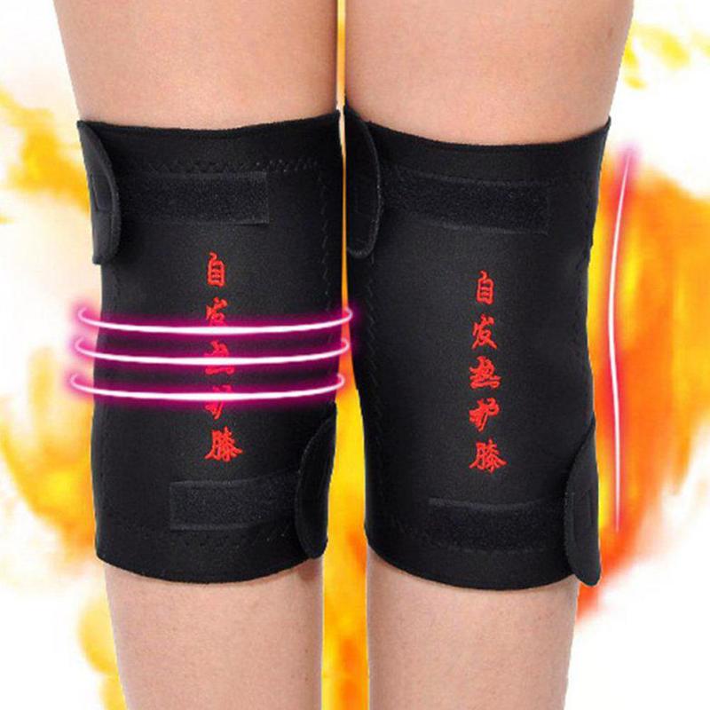 1 Paar Kniebeschermers Magnetische Therapie Knie Toermalijn Zelfopwarming Ondersteuning Artritis Pijn Knie Ondersteuning Sport