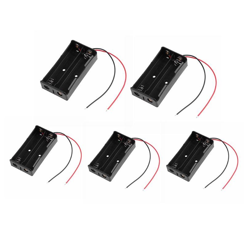 5 stück/lot 18650 batteriehalter powerbank 1x 2x 4x 18650 batterieaufbewahrungsbox gehäuse 1 2 4 steckplatz 18650 batteriegehäuse mit kabeln: 2