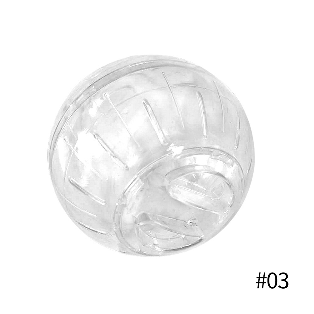 Hamster Ball Portable Silent Small Animal Running Ball Exercise Ball Breathable Clear Ball with Stand Pet Funny Toy Accessories: Transparent 01