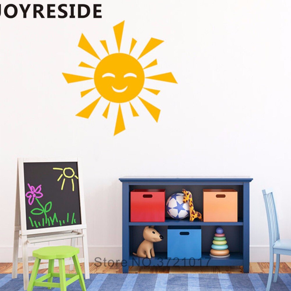 Sun Smiling Sun Encourage Wall Decals Home Sweet Decor Kids Nursery Bedroom Wall Sticker Sun Rise Cute Pattern M149