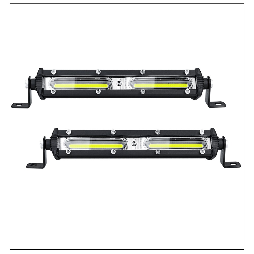 Slim Single-Row Work Light Bar 7 Inch 18W XHP LED Floodlight Beam Off-Road Mining SUV Truck Vehicles Auto Lights