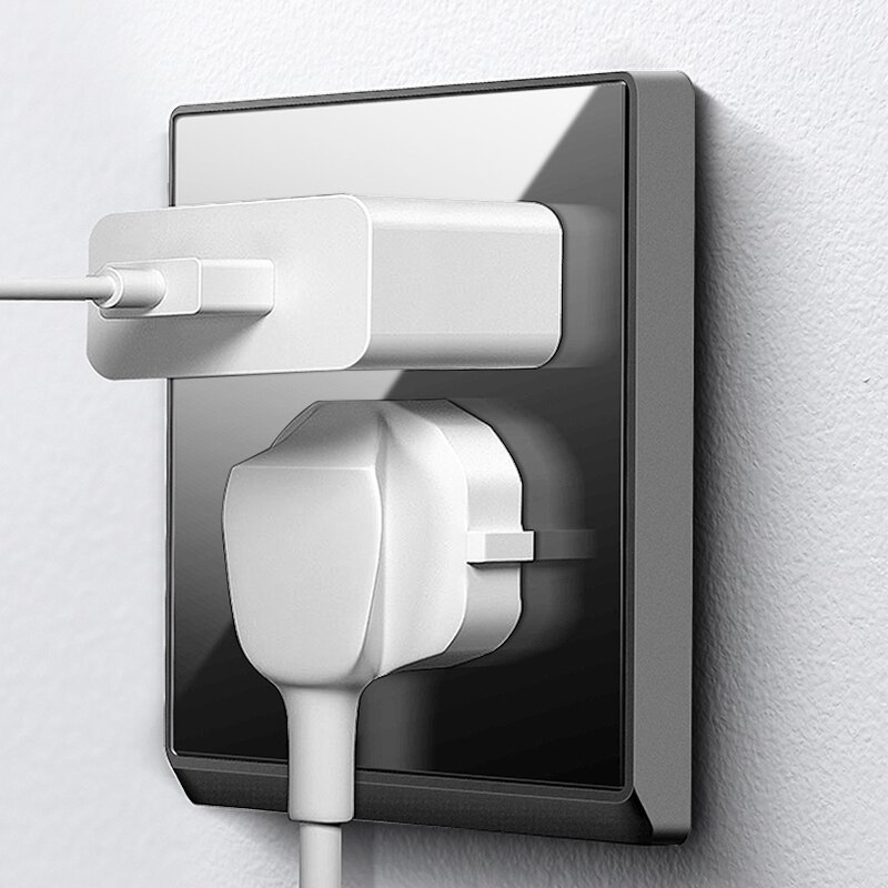 Atlectric Wall Socket Rj45 CAT5 Internet Outlet With TV Outlet Gray Crystal Glass Panel Double Computer Network Socket 86mm*86mm