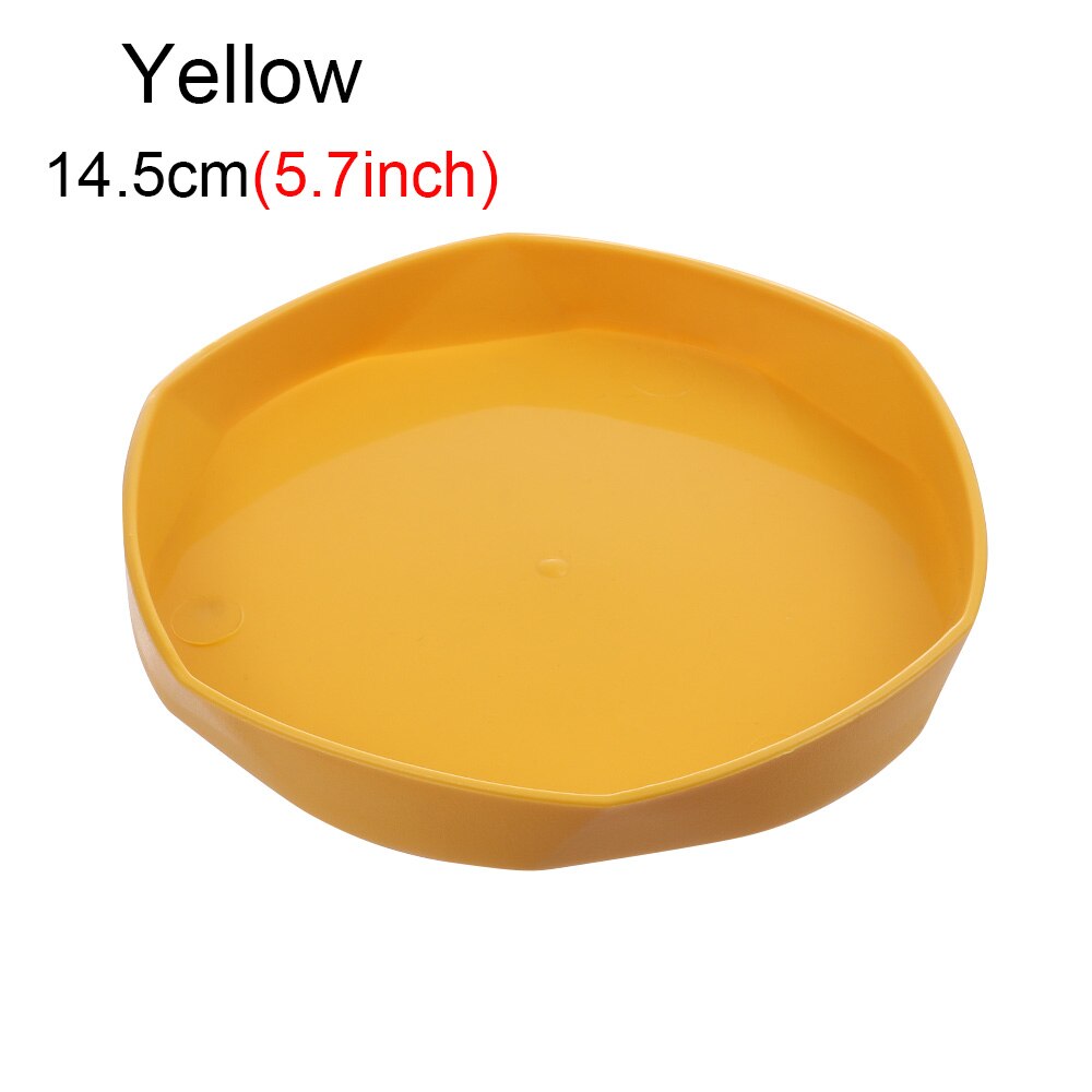Durable Plastic Plant Saucer Thickened Heavy Duty Drip Trays Garden Plastic Tray Saucers Flower Pot Indoor Outdoor Deco Supplies: 14.5cm Yellow