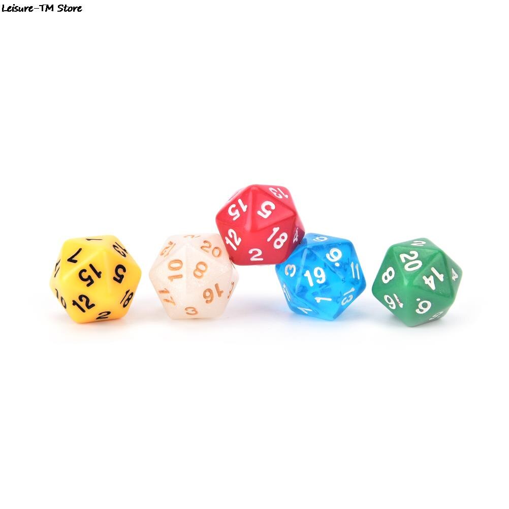 20 Side Digitale Dobbelstenen Nummer 1-20 Voor Rpg Game Dice Kleurrijke D20 Dobbelstenen Set