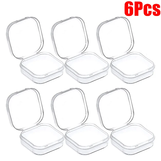 36 Stuks Clear Plastic Containers Transparante Kralen Opslag Containers Doos Sieraden Opbergdoos Case Kleine Items Kralen Sieraden: WHITE