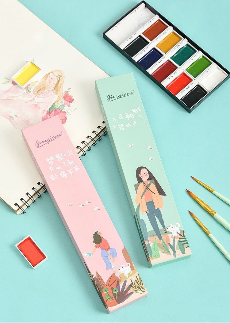 7 stücke Traum verfolgen Serie Runde kopf Nylon pinsel Suite Anfänger Erwachsene Professionelle Zeichnung Kunst Malerei Aquarell Pinsel einstellen