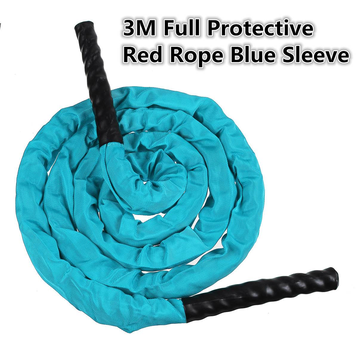 25mm Fitness Heavy Jump Rope Crossfits Weighted Battle Skipping Ropes Power Training Improve Strength Muscle Fitness Equipment: Package A 6