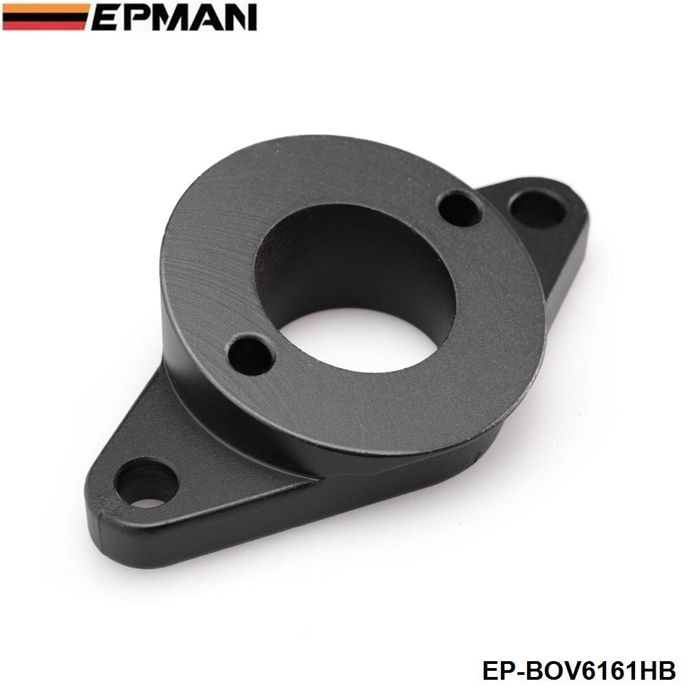 Para Nissan Skyline Bl * tz basurero adaptador de válvula de brida BOV de R32 R33 R34 GTST GTR EP-BOV6161HB: Negro