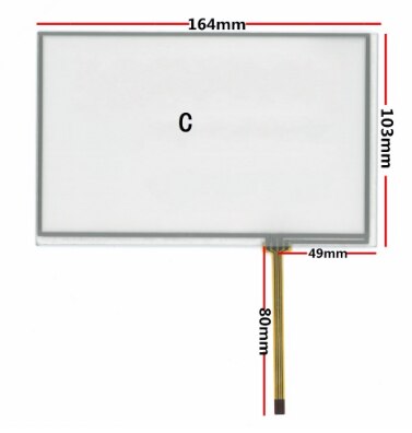 Pantalla táctil de 7,1 pulgadas para AT070TN83 V.1 AT070TN82 AT070TN84 táctil Cristal de panel digitalizador 164*103*165*104