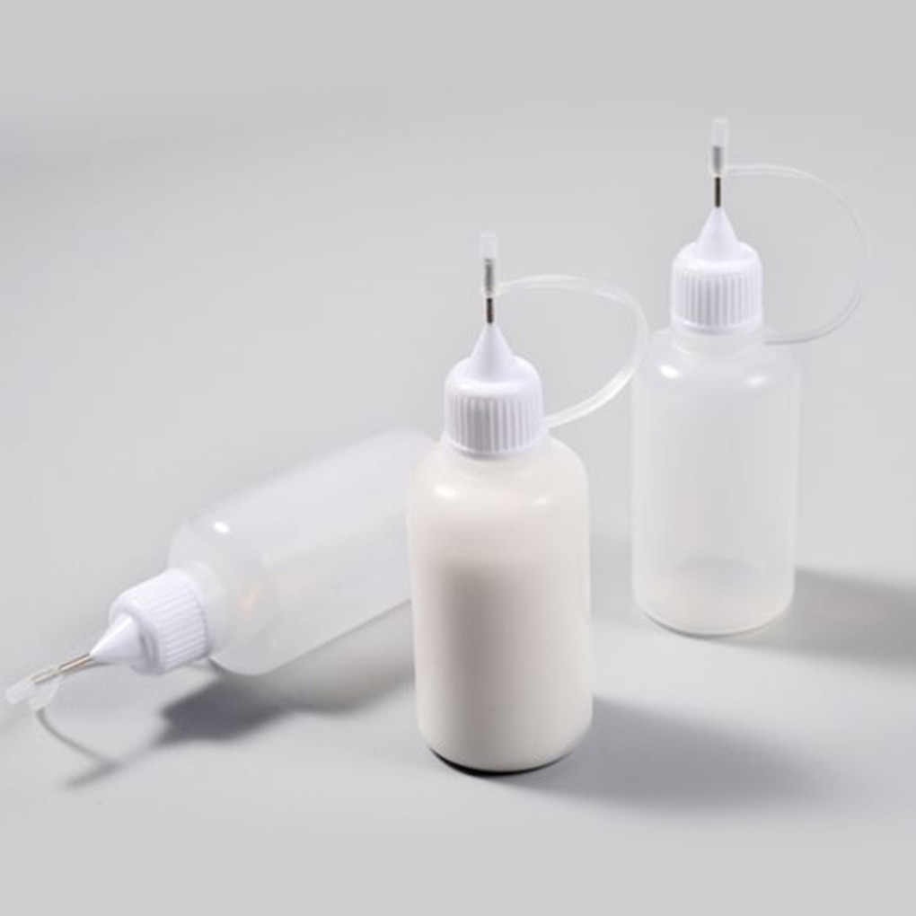 30ml tomme limflaske med nålepræcisionsspids applikatorflaske til papir quilling diy håndværksværktøjer
