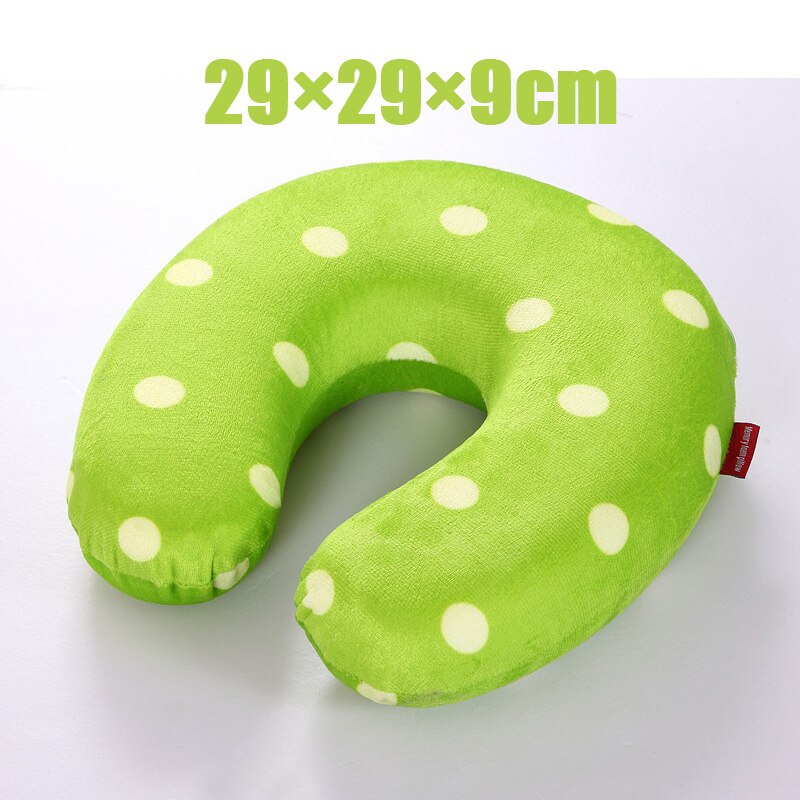 U form latex minne skum resekudde ortopedisk hals kontor / massage / resekuddar almohada anti-ronquido med sammet rock: Grön