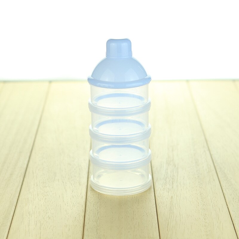 3/4/5 layers Baby Feeding Box Milk Powder Formula Dispenser Feeding Food Container Storage Bottle Toxic-free for Infant Kids: 4 layer blue