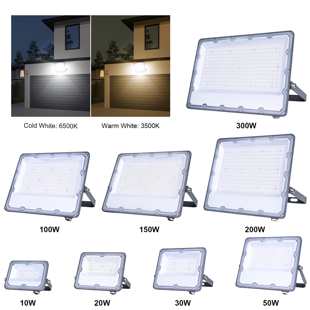 Reflector LED impermeable para jardín, foco de pared para puerta de calle, CA 220V, 100W, 200W, 300W, 10W, 20W, 30W, 50W, 100W, IP66