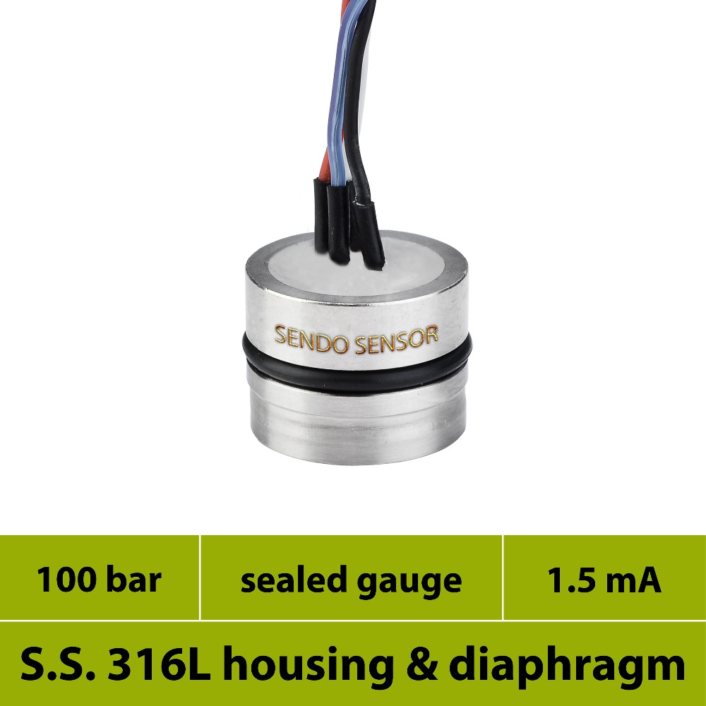 100 Bar Verzegelde Gauge, Mv Signaal Piëzoresistieve Meten Mobiele, Goedkoop 0 10 Mpa Rvs Transducer Sensor
