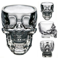 Transparent 3D Skull Shot Glass Crystal Head Cup for Whiskey Home Bar 300-0003