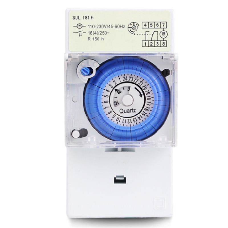 Sul 181h mekanisk timer switch 220v 16a 24h 8 inställningar manuell/autostyrning