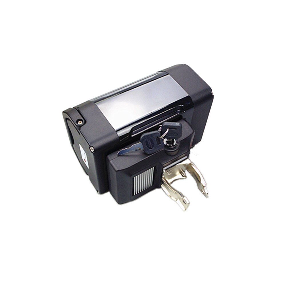 Caja de batería para bicicleta eléctrica, soporte de montaje de poste de asiento, plegable, de 39, 40, 42 y 18650 celdas, 24V, 36V y 48V