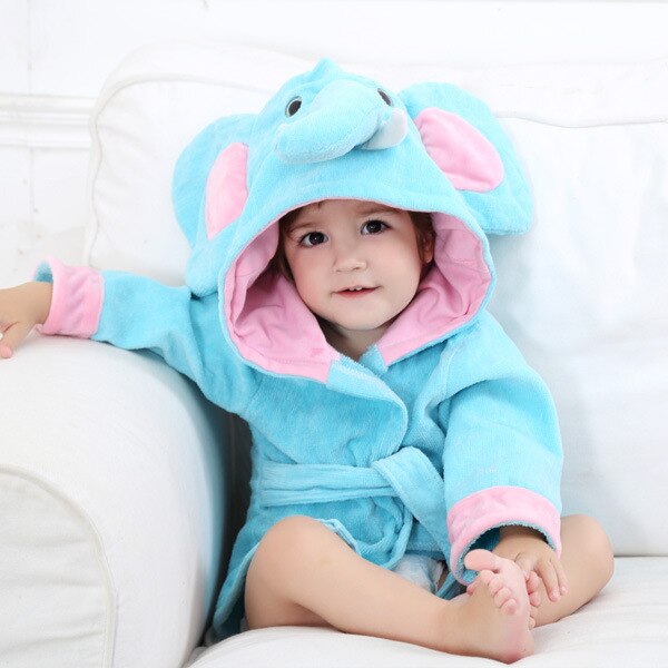 bébé peignoirs 0-1 ans dinosaure -né bébé filles vêtements sommeil robes à capuche éléphant roupa de banho bebe recen nacido: elephant / 9M