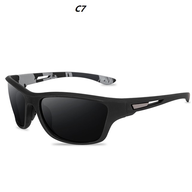 Gloednieuwe gepolariseerde bril heren dames visbril zonnebril camping wandelen rijden brillen sportzonnebril: Black