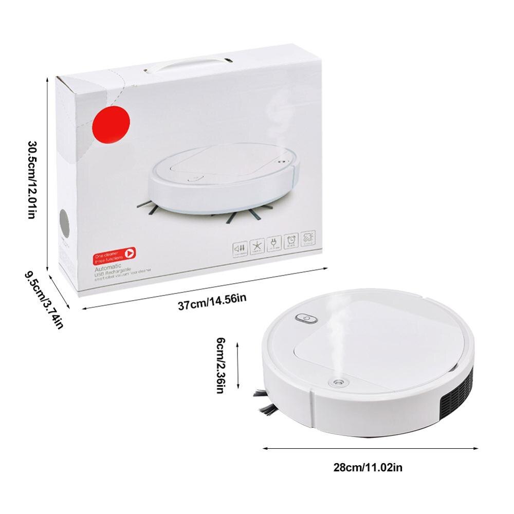 Fully Automatic 3-in-1 Smart Robot Vacuum Cleaner USB Charging Sweeping Robot Dry and Wet Mop UV Disinfection Cleaner: Default Title