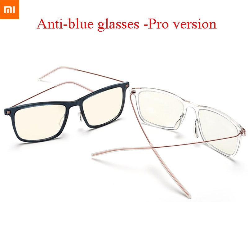 Original xiaomi mijia anti-blå strålglasögon pro män kvinnor ultralätta anti-uv glasögon för lek dator telefon ögonskydd