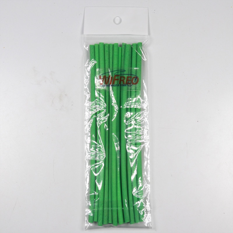 Espuma cilíndrica de alta densidad de 4mm, 12 unids/paquete con agujero central para la fabricación de flotadores de pesca, aparejo de atado de moscas, bricolaje, etc.: 12pcs green in bag