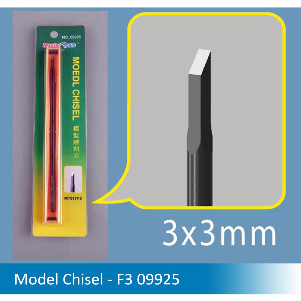 Master værktøjer 09923 09924 09925 09926 09927 09928 model mejsel hobby håndværktøj - f1/f2/f3/r2/rr2/t2: 09925 f3 3 x 3mm
