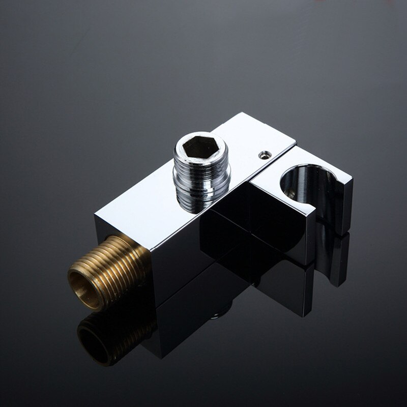 Square Shower Brackels Brass Chrome Angles Adjustable Shower Holder Shower Accessories Handheld Brass Wall Bracket Fixed Base