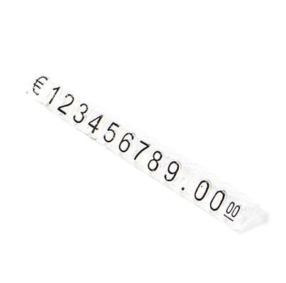 30 Sets Combined Price Tag Transparent Dollar Euro Number Digit Cubes Stick for Clothes Jewelry Showcase Counter Price Display: EUR