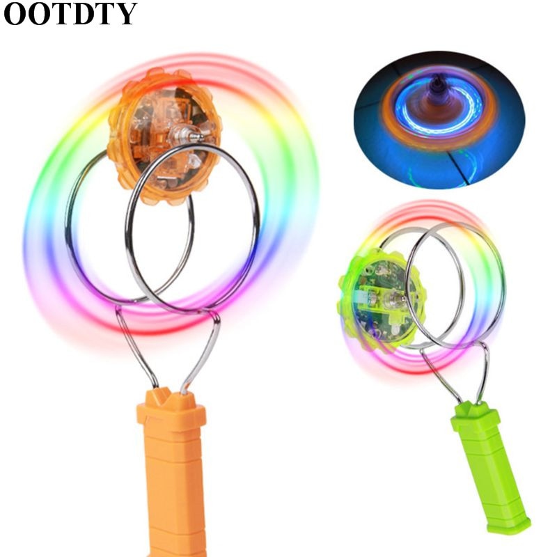 Kids LED Licht Magnetische Gyro Wiel Hand Spinner Magic Spinning Speelgoed Kinderen