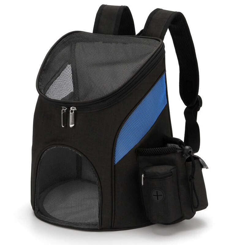 Mochila transpirable multifunción Para transportar gatos y perros, Mochila de viaje Para exteriores, Mochila Para Gato: Blue black / S