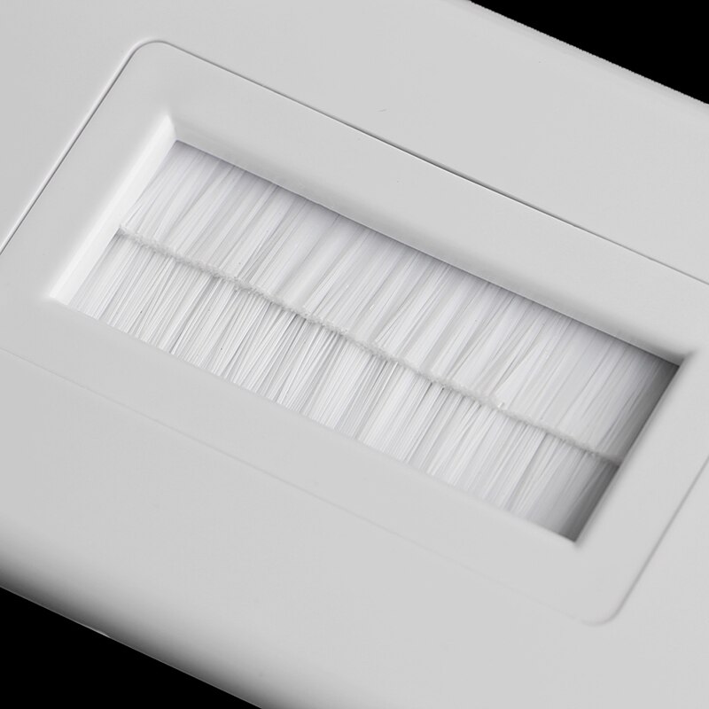 1 Single Gang Haren Borstel Muur Plaat Poort Insert Cover Outlet Mount Panel