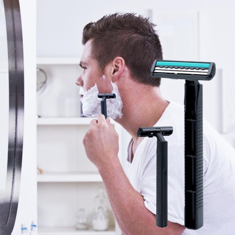 2-Layers Disposable Shaving Razor Man Women Manual Safety Shaver Multipurpose Portable Bathing Hotel Travel Daily Face Care