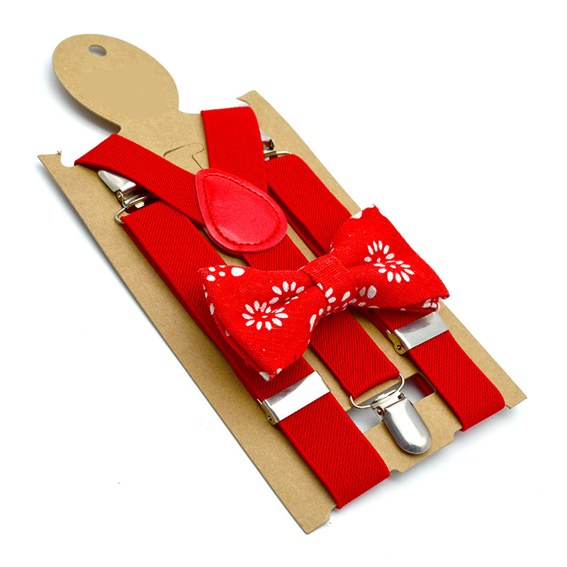 Kinderen Bretels + Afdrukken Strikje Pak Jongens En Meisjes Trendy Bandjes Leerlingen Sling