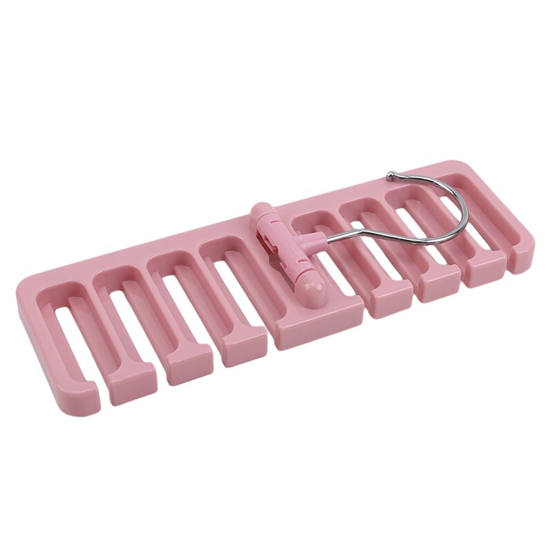 Roterende slips skjerf henger holder skjerf oppbevaringsstativ slips belte organisering garderobe organisering etterbehandling stativ skap plassbesparende: Rosa