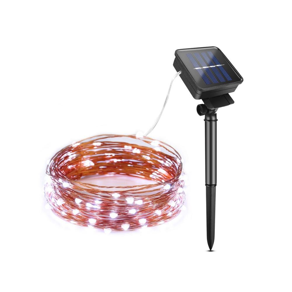 Solar Tuinverlichting Outdoor Decoratie Licht String 10M 20M Solar Tuin Lamp Bruiloft Kerst Decoratie Verlichting Voor Tuin: White / 10M