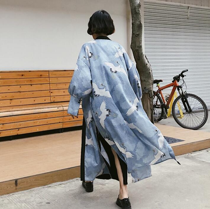 Manteau Long et fin pour femme, Kimono japonais, Cardigan, Yukata, vêtement d'extérieur